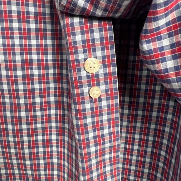 Brooks Brothers Casual Shirt Non-Iron Red and Blue Check Long-Sleeve Button-Down - Picture 11 of 11